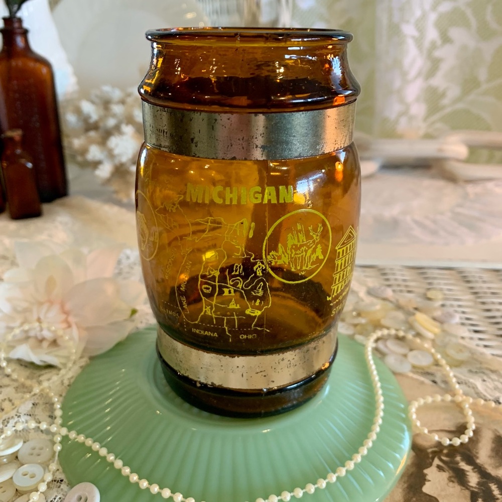Vintage Amber Glass Stein🍺 - Picture 3 of 15